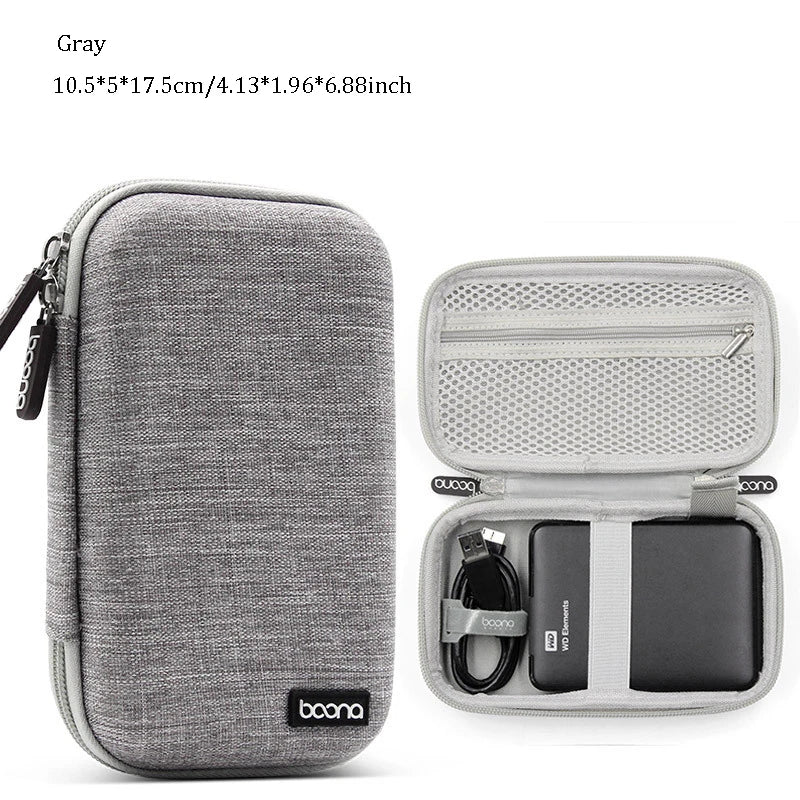 TUUTH EVA Cable Storage Bag Earphone Case Cable Pouch Travel Electronics Organizer Portable Digital USB Gadget Organizer Kit
