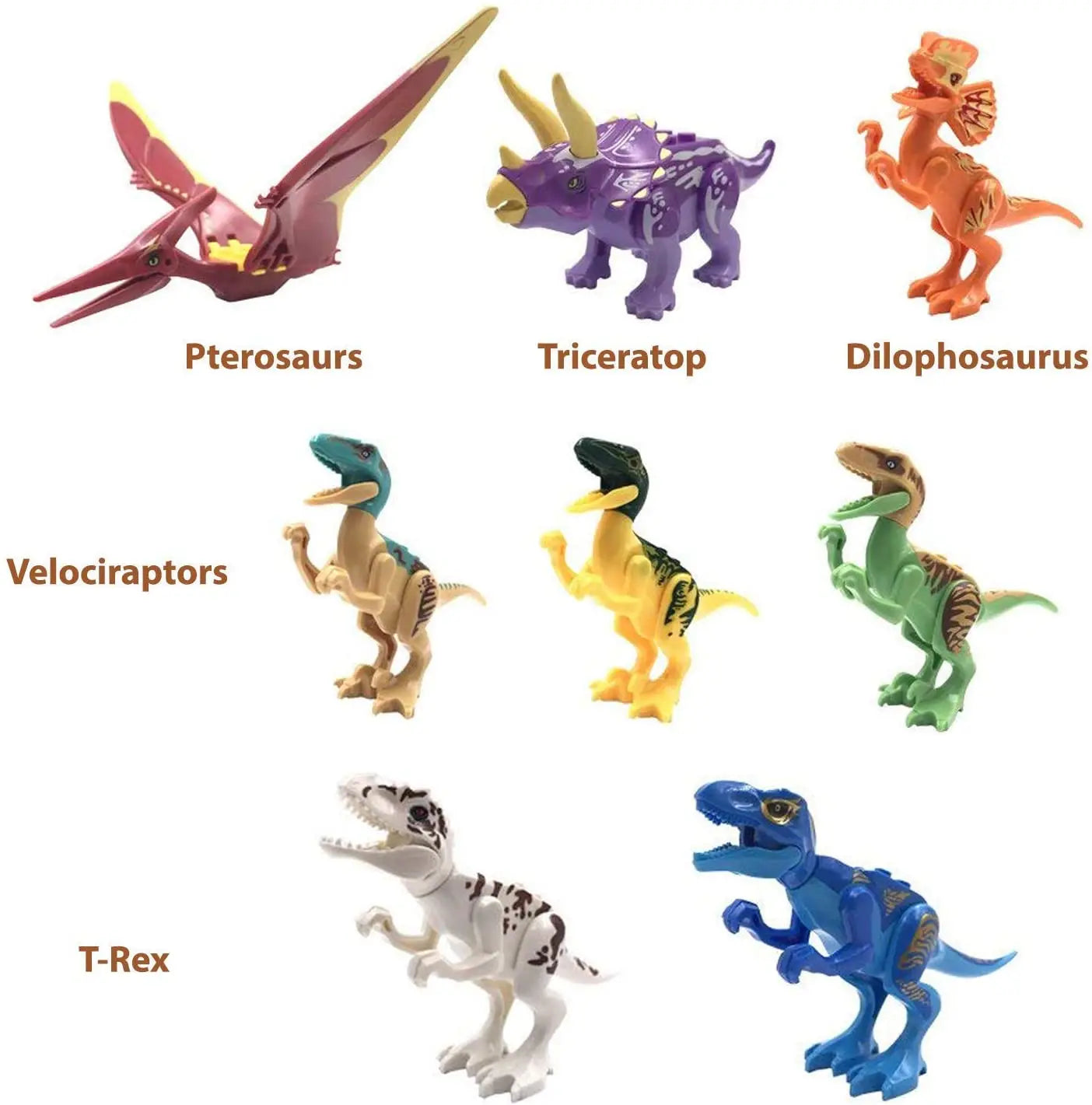 Jurassic Dinosaur Assemble Toy Blocks World Building Bricks Kids Dino Velociraptor Triceratops Stegosaurus Model Christmas Gift