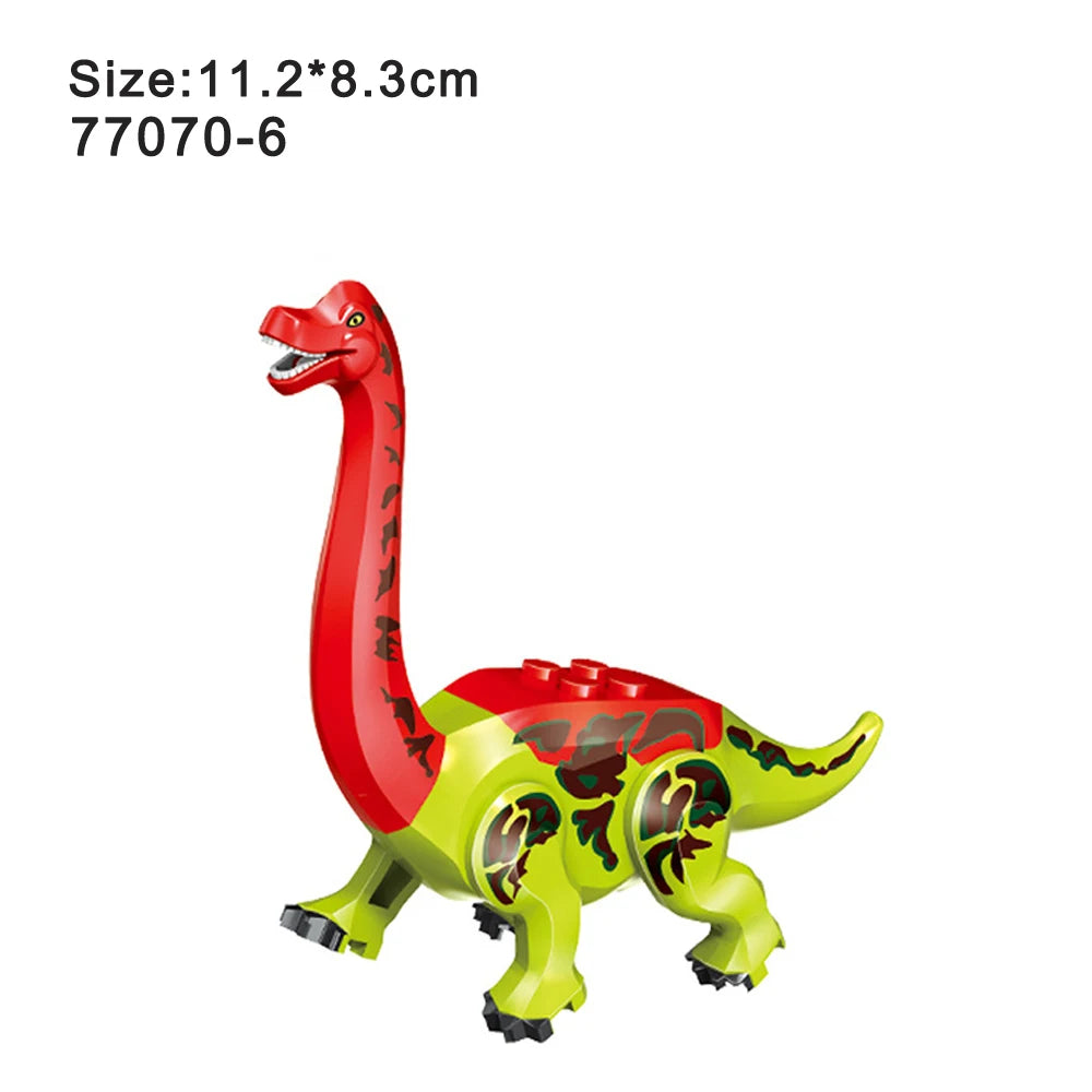 Jurassic Dinosaur Assemble Toy Blocks World Building Bricks Kids Dino Velociraptor Triceratops Stegosaurus Model Christmas Gift