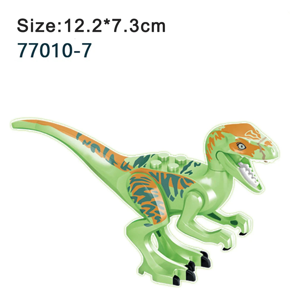 Jurassic Dinosaur Assemble Toy Blocks World Building Bricks Kids Dino Velociraptor Triceratops Stegosaurus Model Christmas Gift