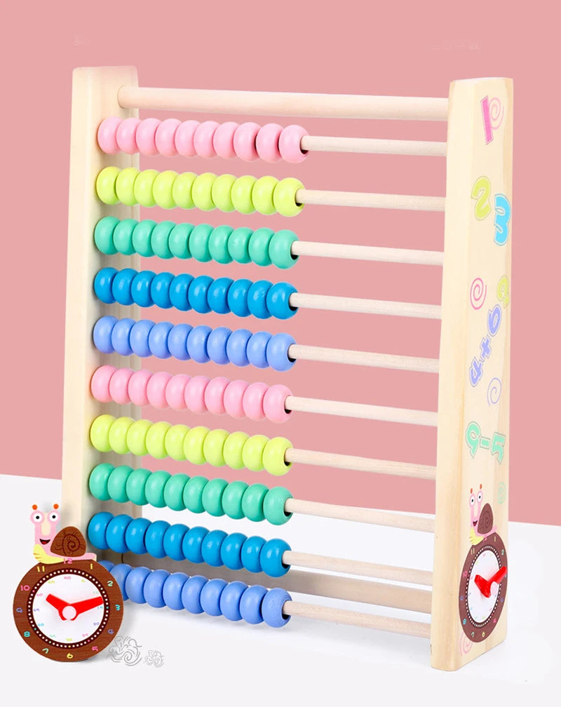 Wooden Abacus Educational Math Toy Children Rainbow Counting Beads Numbers Arithmetic Calculation Puzzle Montessori Learning Toy