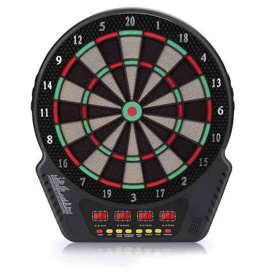 Professional Competition Electronic DartBoard,Digital Soft Tip Dart Board 27 Games 243 Variants,Support 16 Player 4 LED Displays