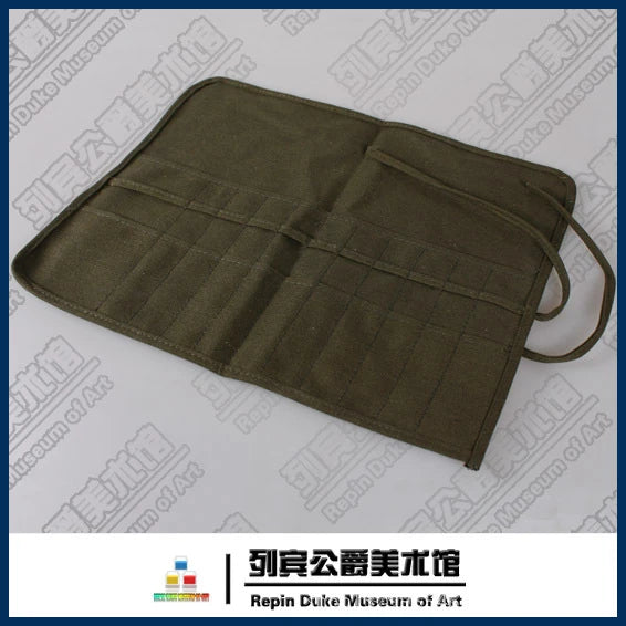Brush Bag Artist Draw Pen Watercolor Roll Up Canvas Oil Paint Brush Cases Holder Paint Brush Cases Makeup Brushes Organizer