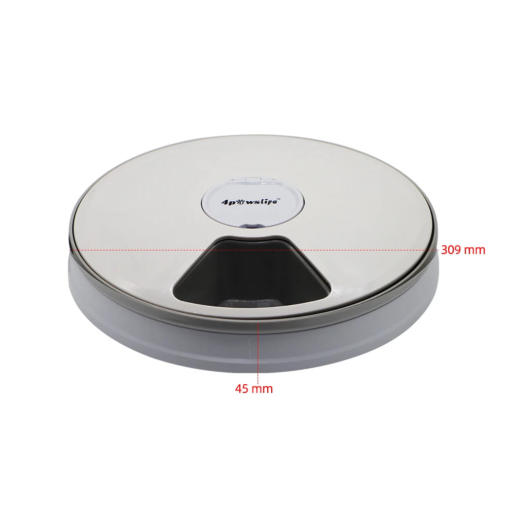 Pet Automatic Feeder Food Timing Dispenser Portion Control Detachable Dogs Cats Anti Slip With Voice Recorder Dry Wet Food