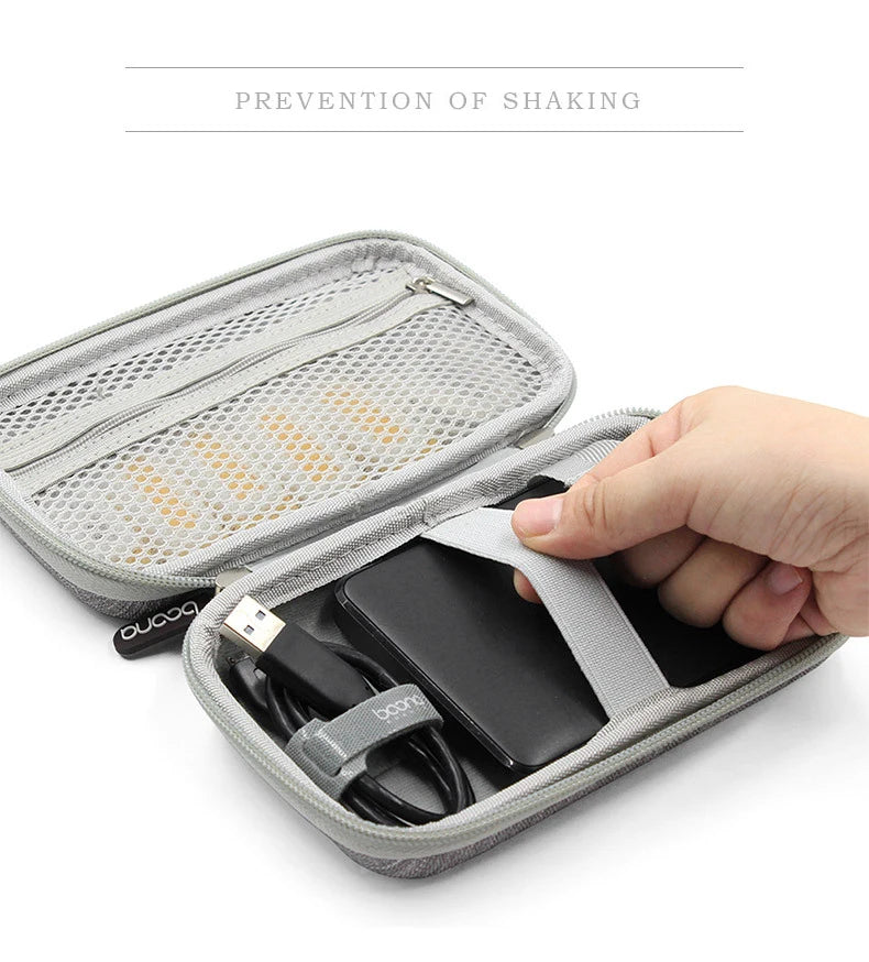 TUUTH EVA Cable Storage Bag Earphone Case Cable Pouch Travel Electronics Organizer Portable Digital USB Gadget Organizer Kit