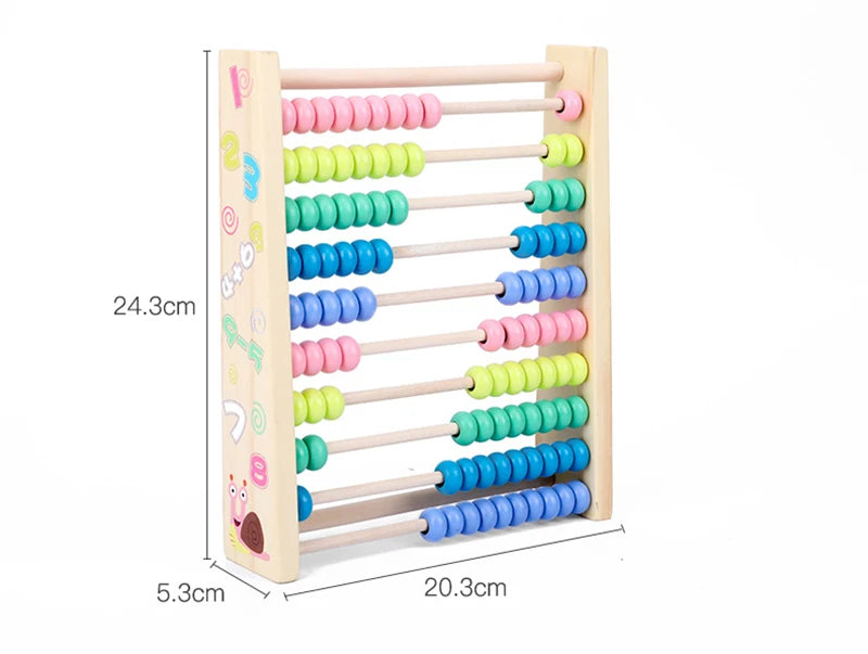 Wooden Abacus Educational Math Toy Children Rainbow Counting Beads Numbers Arithmetic Calculation Puzzle Montessori Learning Toy