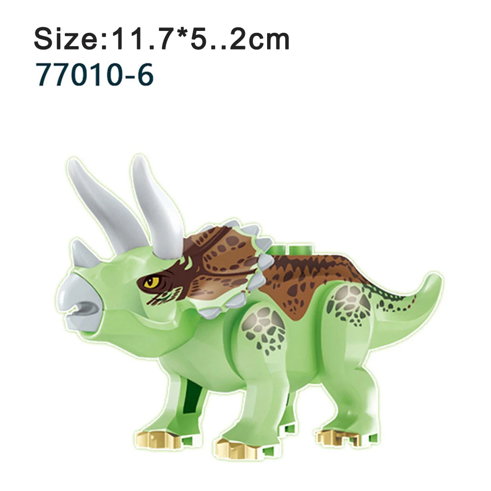 Jurassic Dinosaur Assemble Toy Blocks World Building Bricks Kids Dino Velociraptor Triceratops Stegosaurus Model Christmas Gift