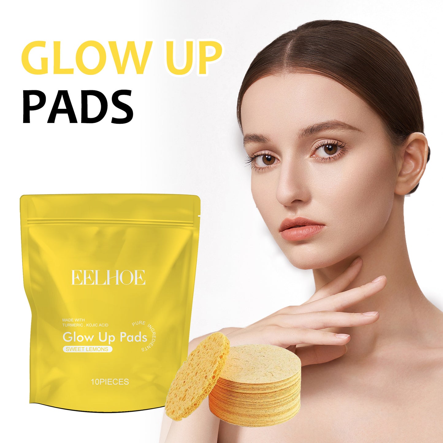 10Pcs Facial Washing Cleaning Compressed Cleanser Sponge Puff Soft Facial Compressed Cleaning Sponge Spa Exfoliating Face Care