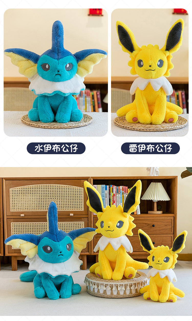 Pokemon Eevee Soft Hug Series Stuffed Plush Doll Toy Vaporeon Eeveelution Flareon Jolteon Pet Elves Gift