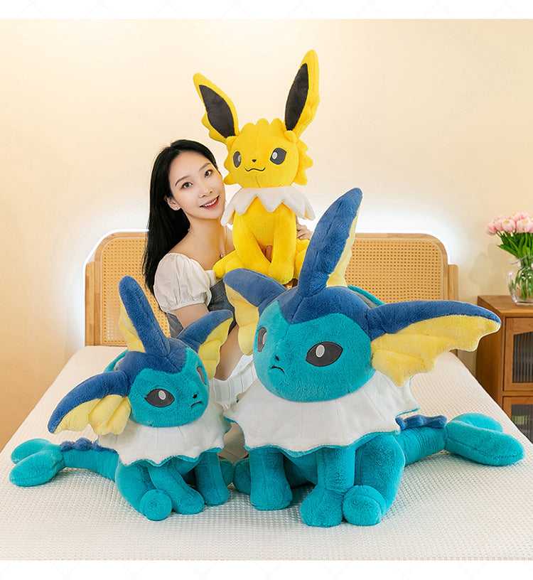 Pokemon Eevee Soft Hug Series Stuffed Plush Doll Toy Vaporeon Eeveelution Flareon Jolteon Pet Elves Gift