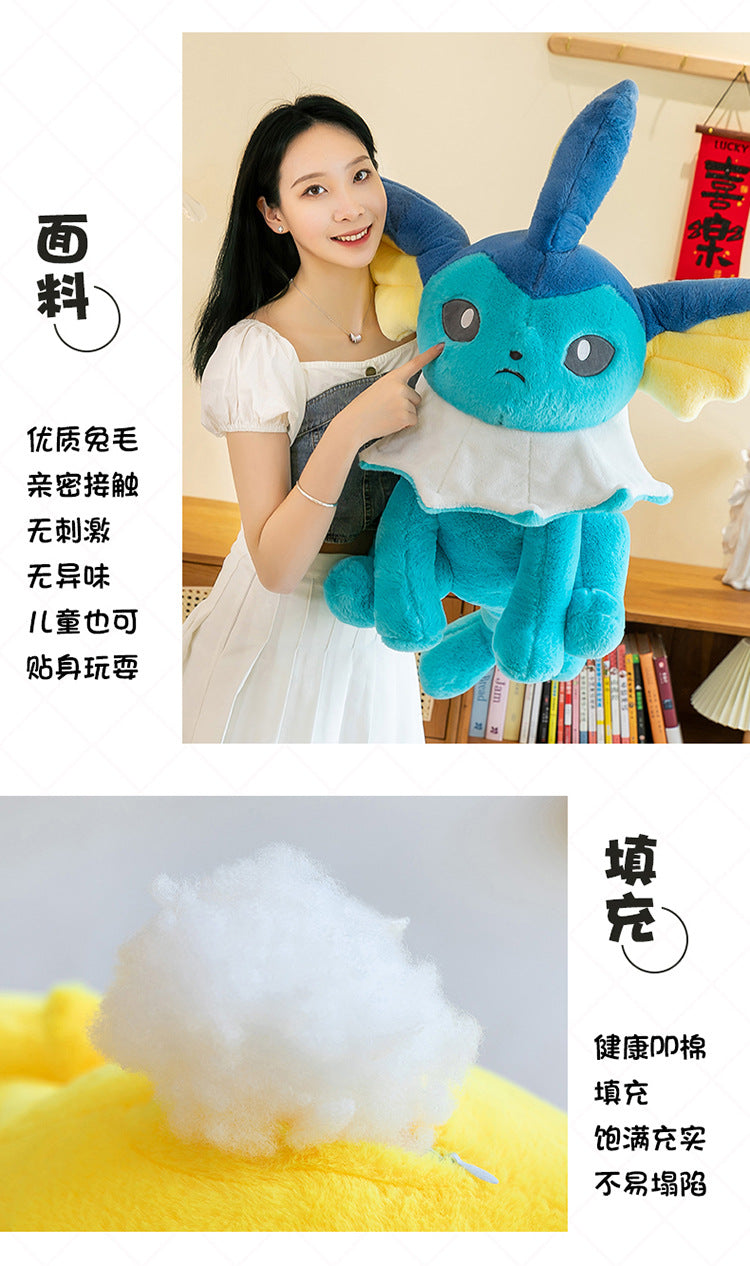 Pokemon Eevee Soft Hug Series Stuffed Plush Doll Toy Vaporeon Eeveelution Flareon Jolteon Pet Elves Gift