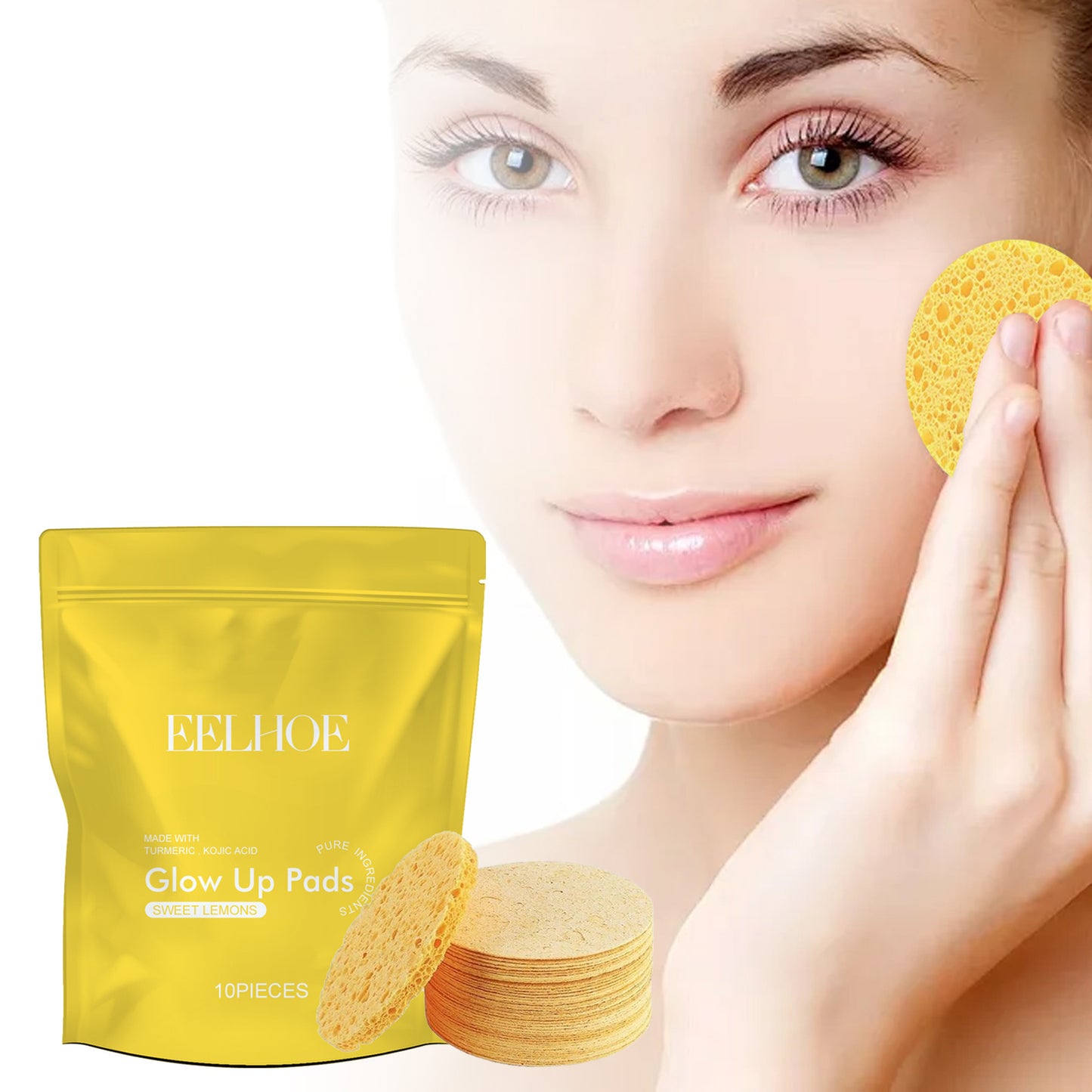 10Pcs Facial Washing Cleaning Compressed Cleanser Sponge Puff Soft Facial Compressed Cleaning Sponge Spa Exfoliating Face Care