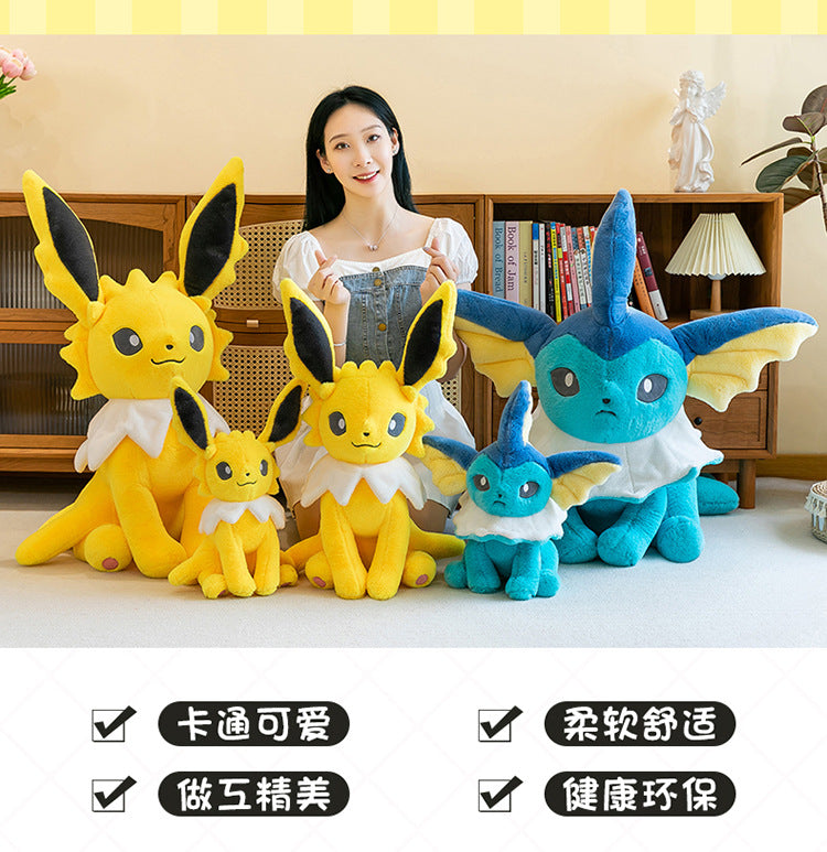 Pokemon Eevee Soft Hug Series Stuffed Plush Doll Toy Vaporeon Eeveelution Flareon Jolteon Pet Elves Gift