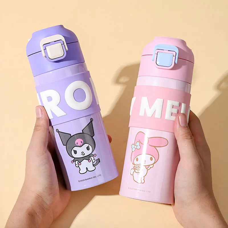 Sanrio Thermos Mug Kuromi My Melody Cartoon 316 Stainless Steel Portable Water Cup Travel Water Bottle Kawaii Cups Kids Gift