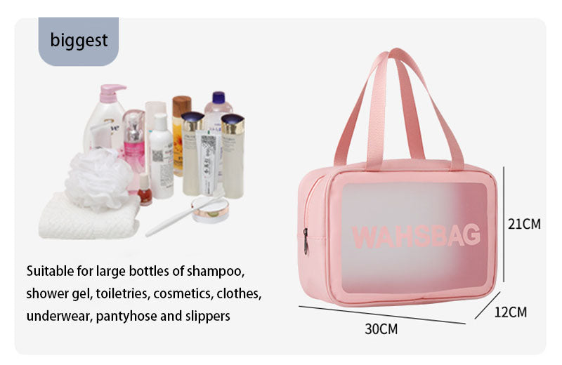 PU Waterproof Makeup Bag Portable Travel Transparent Storage Bag Storage Bag Waterproof Wash Bag Transparent Cosmetic Box