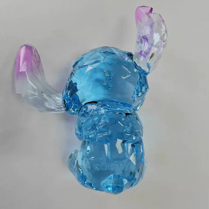 Stitch Crystal Ornaments Cute Resin Car Interior Decoration Children's Desktop Transparent Figure Cartoon Creative Gift