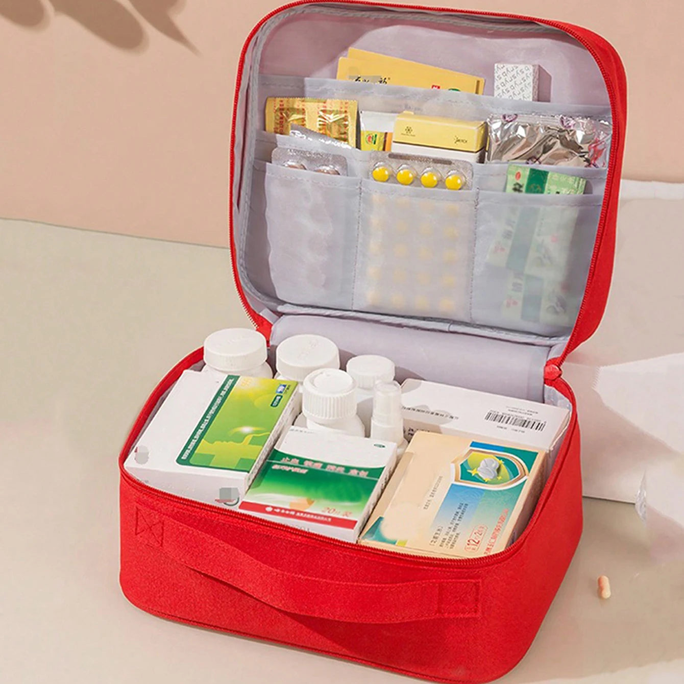 Portable Portable Medical Kit, Home First Aid Kit, Outdoor Travel Medical Kit, Large Capacity Medicine Storage Bag