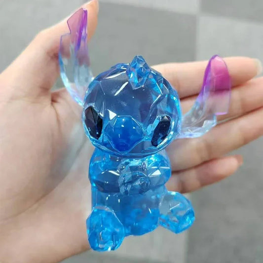 Stitch Crystal Ornaments Cute Resin Car Interior Decoration Children's Desktop Transparent Figure Cartoon Creative Gift