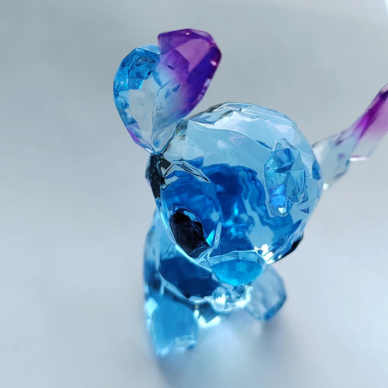 Stitch Crystal Ornaments Cute Resin Car Interior Decoration Children's Desktop Transparent Figure Cartoon Creative Gift