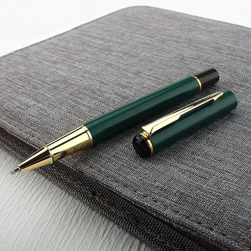 High Quality Classical Metal Green Rollerball Pen Office Stationery Fashion Lady Writing Gifts