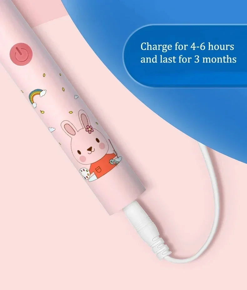 New Child Sonic Electric Toothbrush Electric Usb Cartoon Toothbrush for Kids Replace Toothbrush Kids Electric Toothbrush