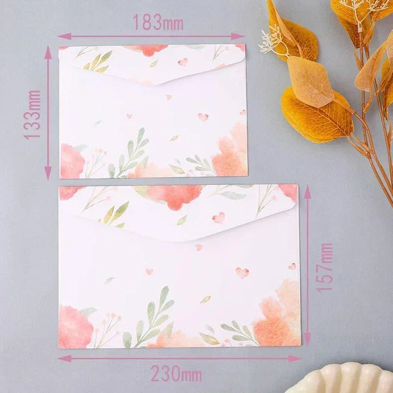 5pcs Large Envelopes for Letter Pads Kawaii Wedding Party Invitation Card Postcards Cover Tickets Photos Cash Envelope Gift Wrap