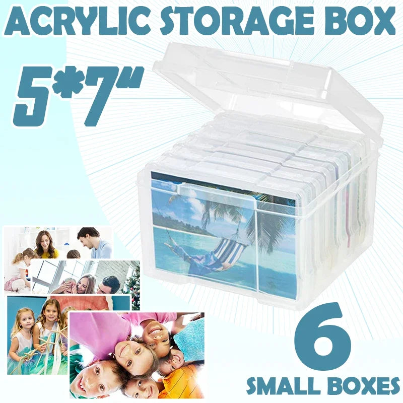 5 X 7 Inch Photo Storage Box Multi-functional Sorting and Organizing Box Parts Hardware Plant Seed Storage Box