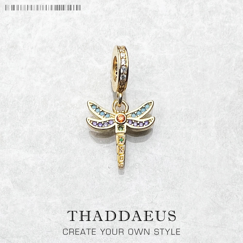 Dragonfly Charm Pendant Autumn Europe Style Journey Paradise Jewelry Bohemia Gift In 925 Sterling Silver