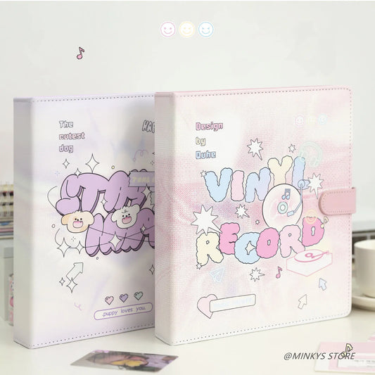 MINKYS Kawaii PU Leather 25R Big A5 Kpop Photocard Binder Collect Book Idol Photo Card Holder Photocard Album
