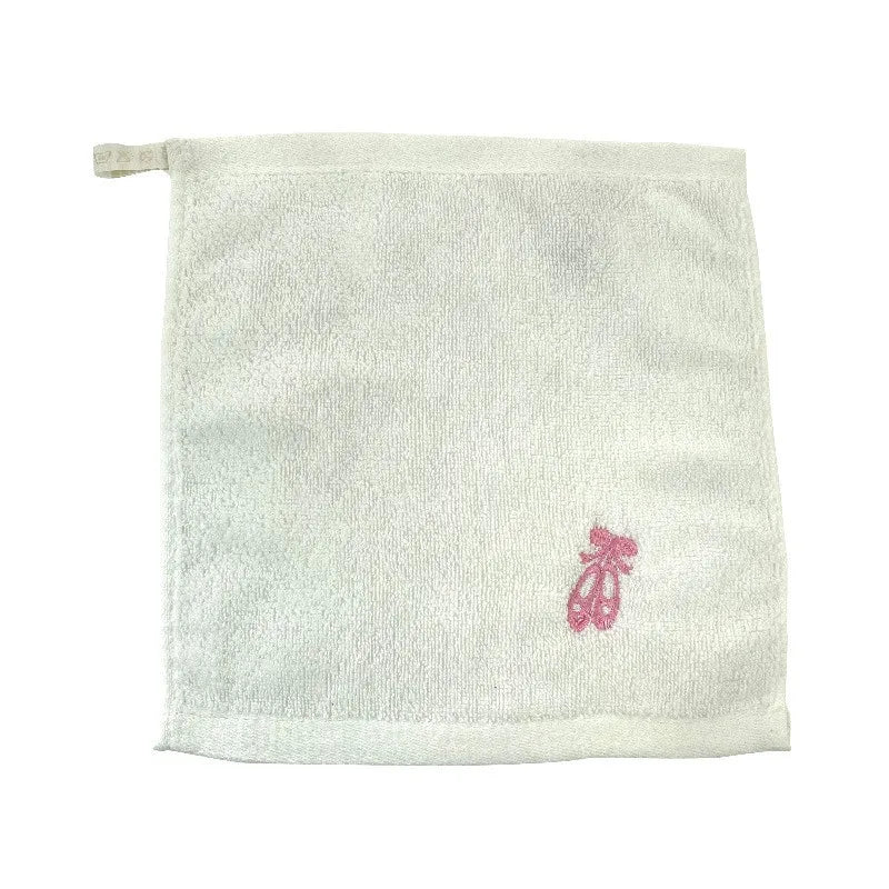 Children's Towel 30 * 30 Embroidered Pure Cotton Small Square Towel for Baby Kindergarten Face Washing Hand Wiping Burp Cloth