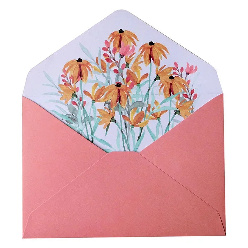 Kawaii Envelopes Letter Paper Set Flower Envelope Wedding Greeting Card Invitation Cards Cover Korean Stationery Office Supplies