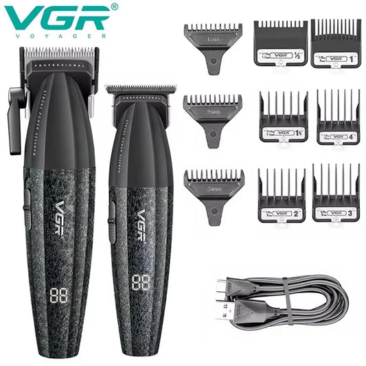 VGR Combo Kit Hair Trimmer Barber Professional Hair Cutting Machine Electric Hair Clipper Beard Haircut Trimer For Men V-640