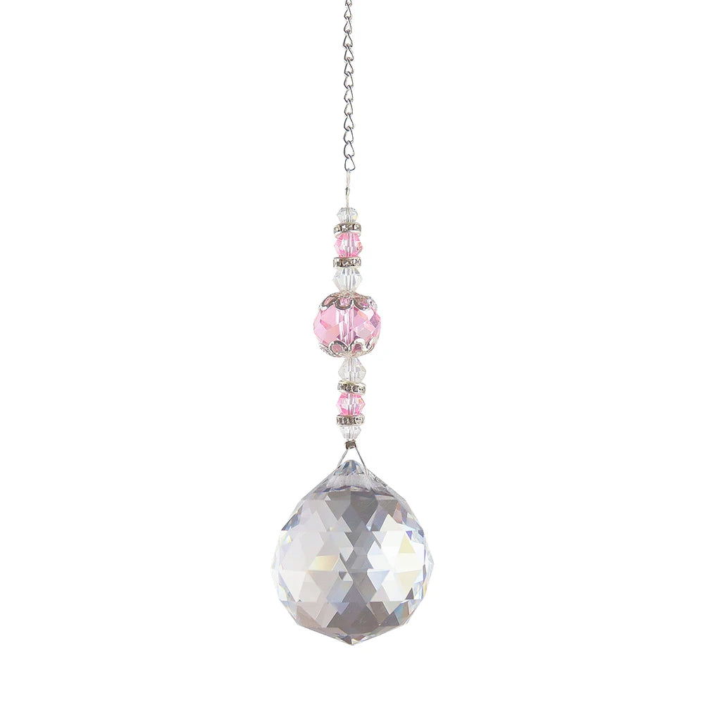 Transparent Ball Crystal Light Collection Pendant Durable Hangable Crystal Reflective Jewelry Window Accessories for Living Room