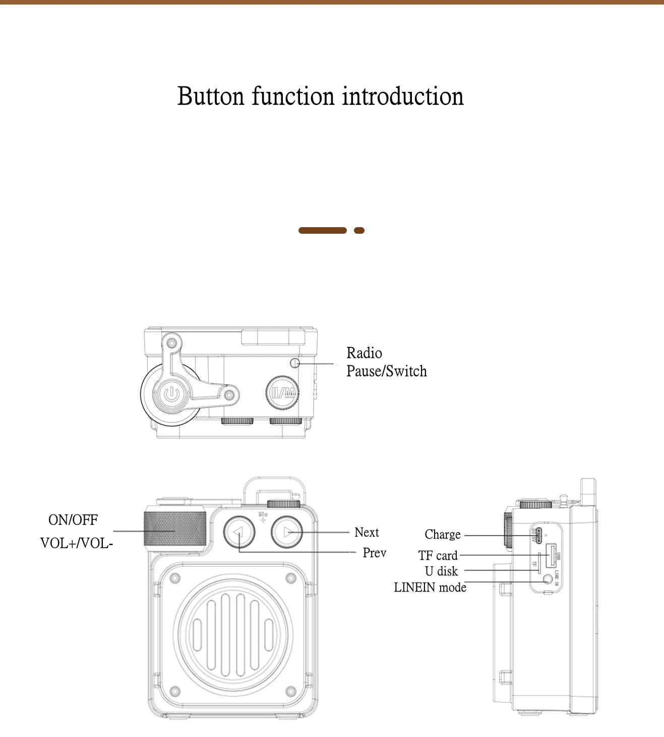 American retro mini  FM radio wireless bluetooth speaker portable subwoofer outdoor  small steel gun creative caixa de som