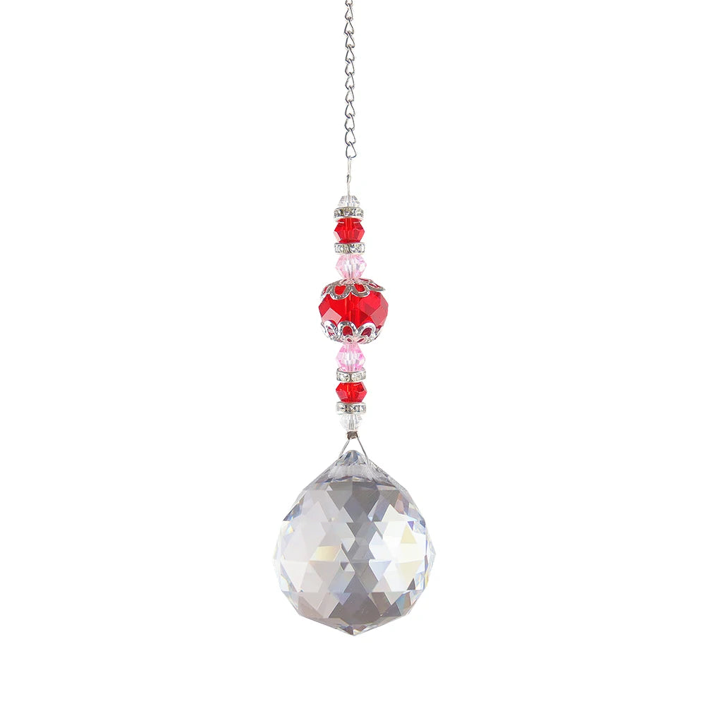 Transparent Ball Crystal Light Collection Pendant Durable Hangable Crystal Reflective Jewelry Window Accessories for Living Room