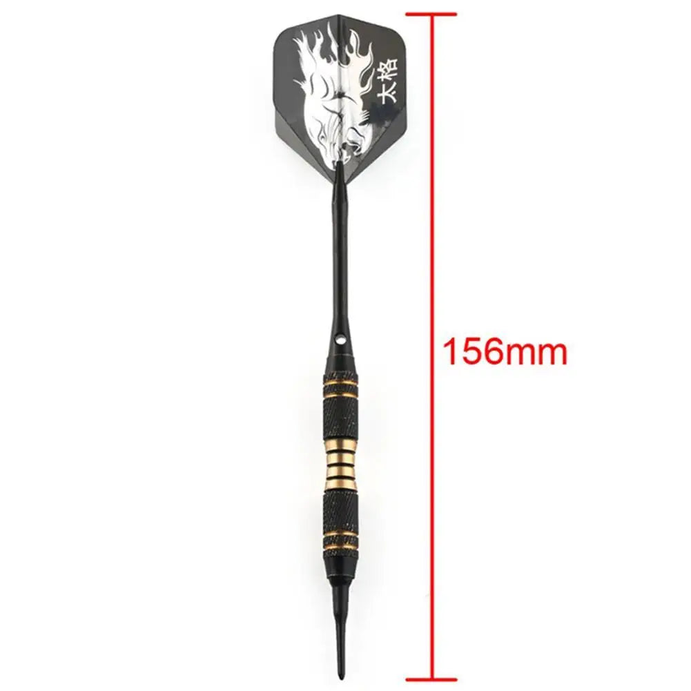 3pcs/Set Professional Black Darts 18g Safty Soft Darts Electronic Games Dartboard Soft For Indoor Tip Dardos