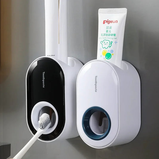 Toothpaste Squeezer Automatic Toothpaste Dispenser Holder No-Punching Dust-proof Wall Mount Bathroom Accessories Dispensador