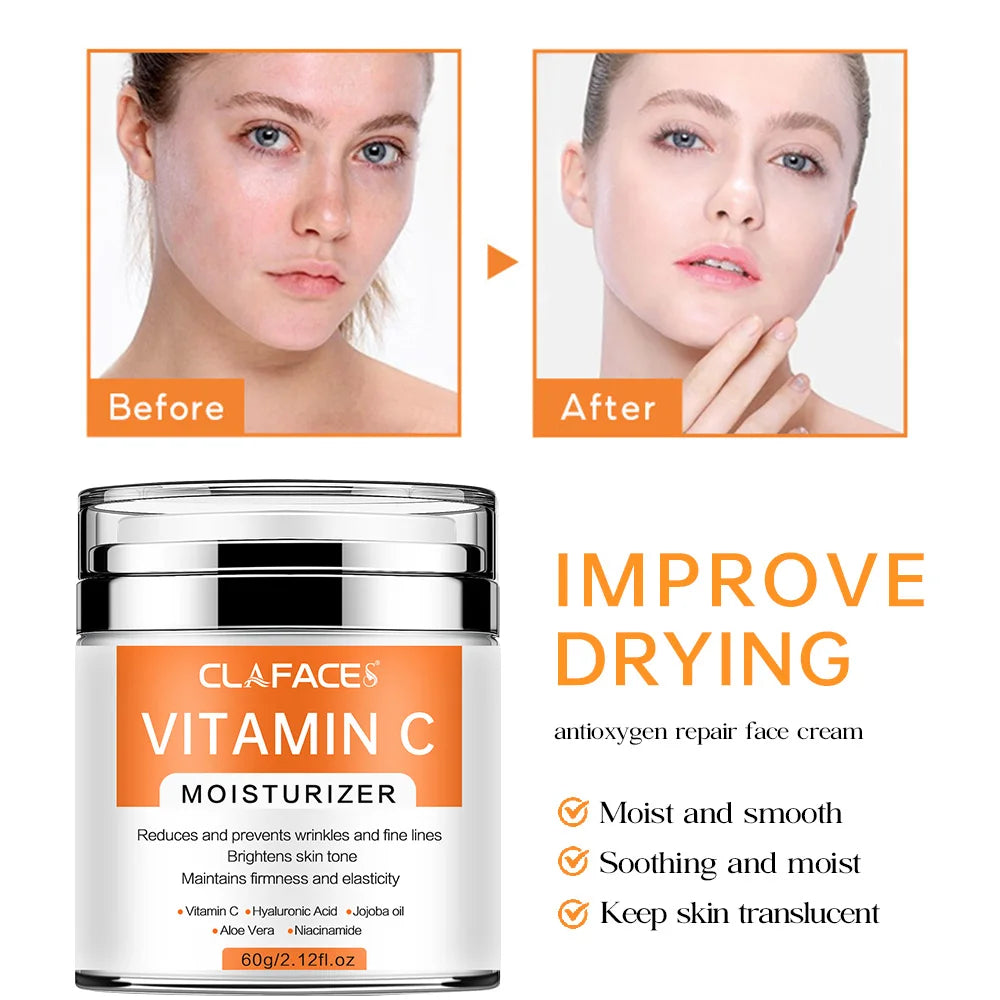 Retinol Face Cream Anti-wrinkle Anti-aging Moisturizing Hyaluronic Acid Vitamin C Facial Cream Skincare Face Whitening Creams