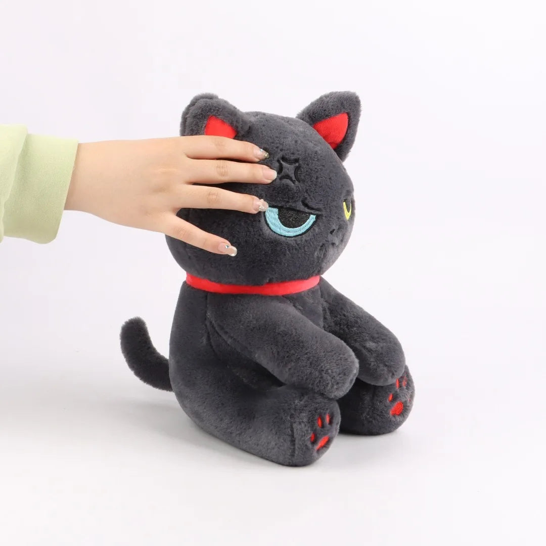 2Size Reborn Cat Plush Toys Stuffed Dark Series Gothic Lolita Cat Stuffed Animals Doll Halloween Plush Kids Toy Gifts Home Decor