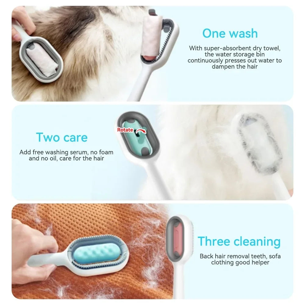 Cat Cleaning Floating Hair Removal Comb with Disposable Wipes Pet Grooming Accessories for Cats Gotas mascotas Dog Brush