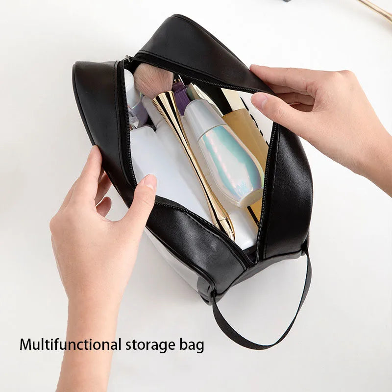 PU Waterproof Makeup Bag Portable Travel Transparent Storage Bag Storage Bag Waterproof Wash Bag Transparent Cosmetic Box