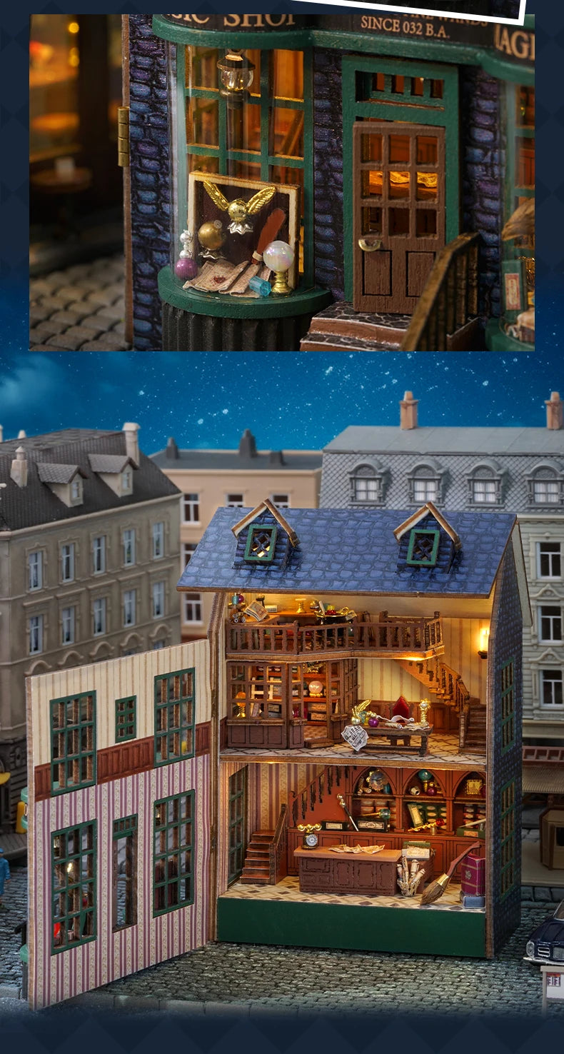 Diy Mini Wooden Casa Roombox Dollhouse With Furniture Light Doll House  Miniature Items maison  For Toys Birthday Gifts
