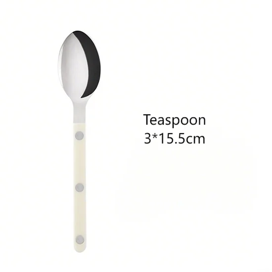 304 Stainless steel western tableware light luxury rivet handle household steak knife and fork dessert fork and spoon set