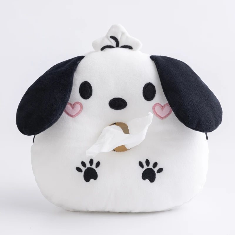 Cute Pochacco Headrest Seat Belt Cover For Car Seat Lovely Japanese Style Car Decoration Back Cushion Tissue Box Cover Gifts