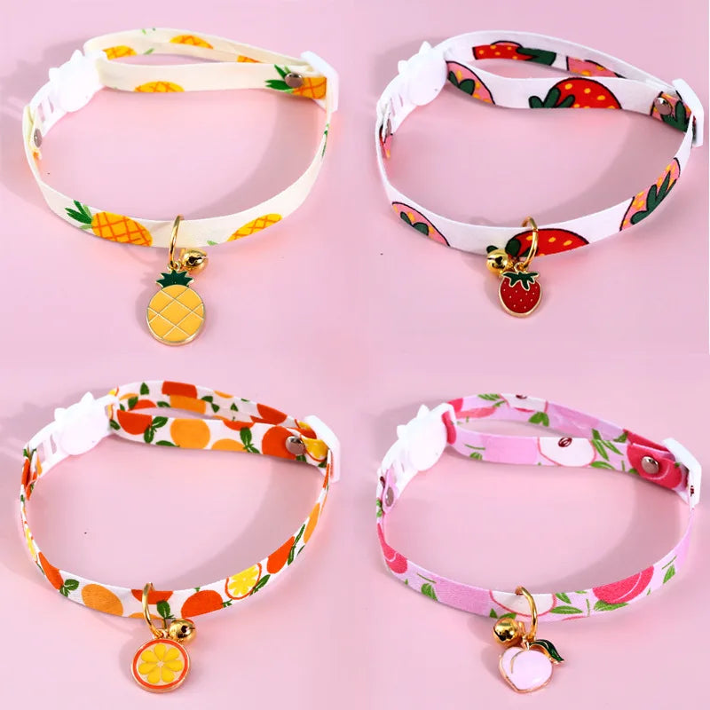 2022New Adjustable Kitten Collar with Bell Cut Pet Cat Collars Breakaway Cats Necklace Puppy Collar Cat Supplies Cat Accessories