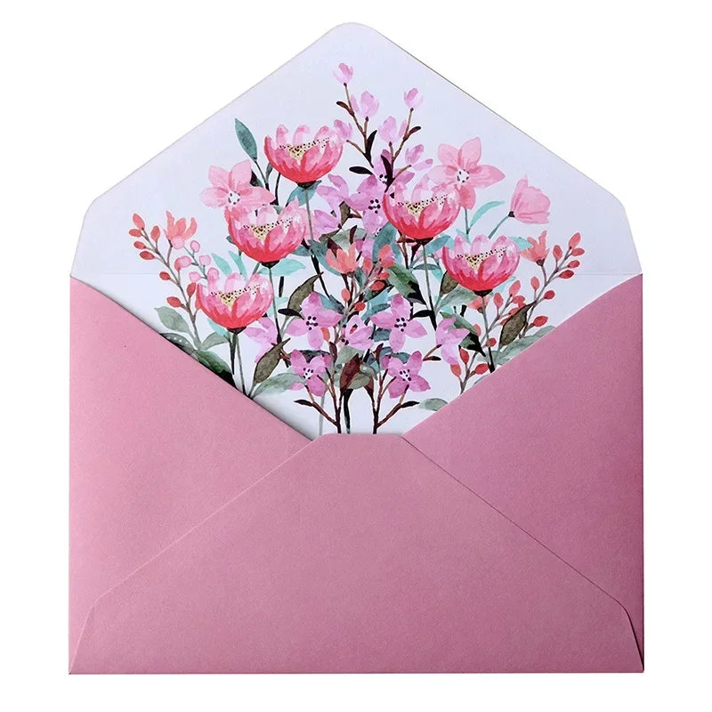 Kawaii Envelopes Letter Paper Set Flower Envelope Wedding Greeting Card Invitation Cards Cover Korean Stationery Office Supplies