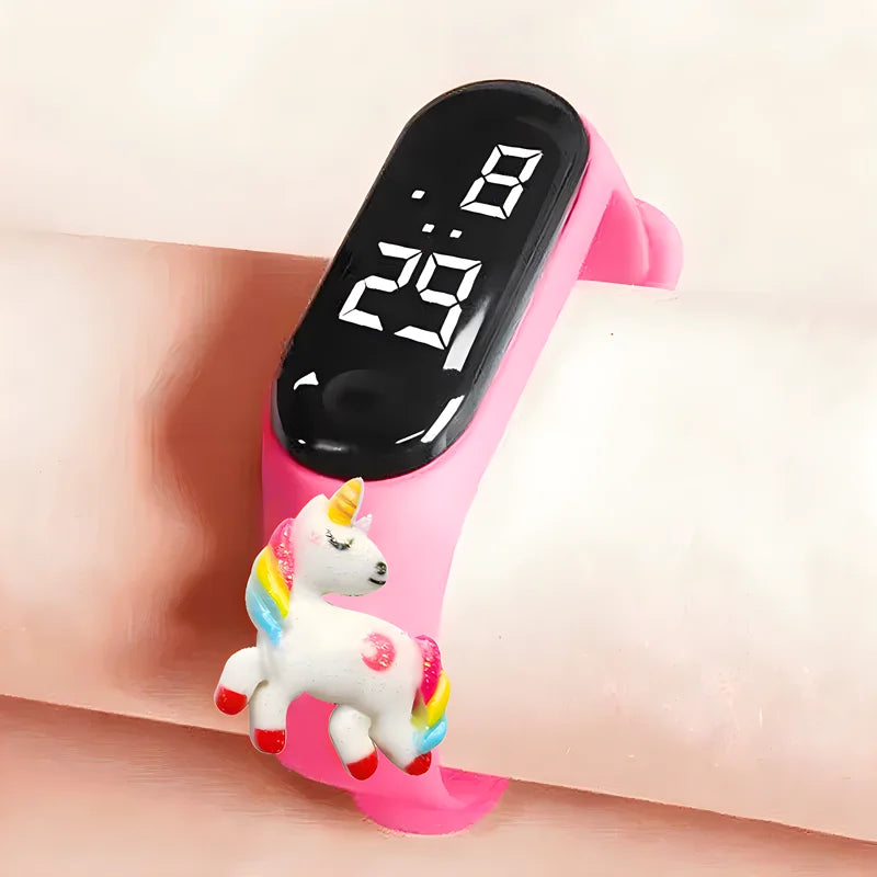 Waterproof Sports Watch for Kids Cartoon Dinosaur Unicorn Toys Children Led Digital Electronic Watch for Boys Girls Bracelet