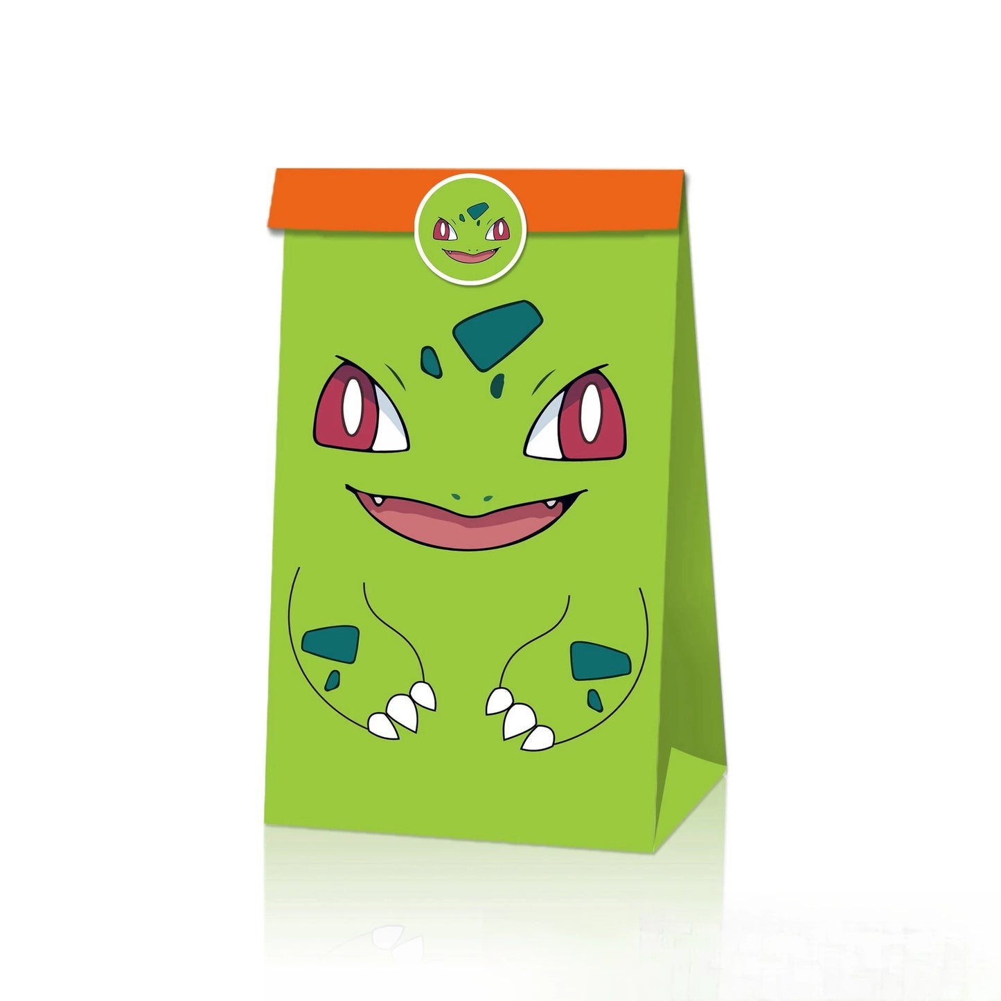 Pokemon Halloween Candy Gift Box Anime Pikachu Kraft Paper Bag Jigglypuff Candy Party Kraft Paper Bag Sticker Cute Kawaii Child