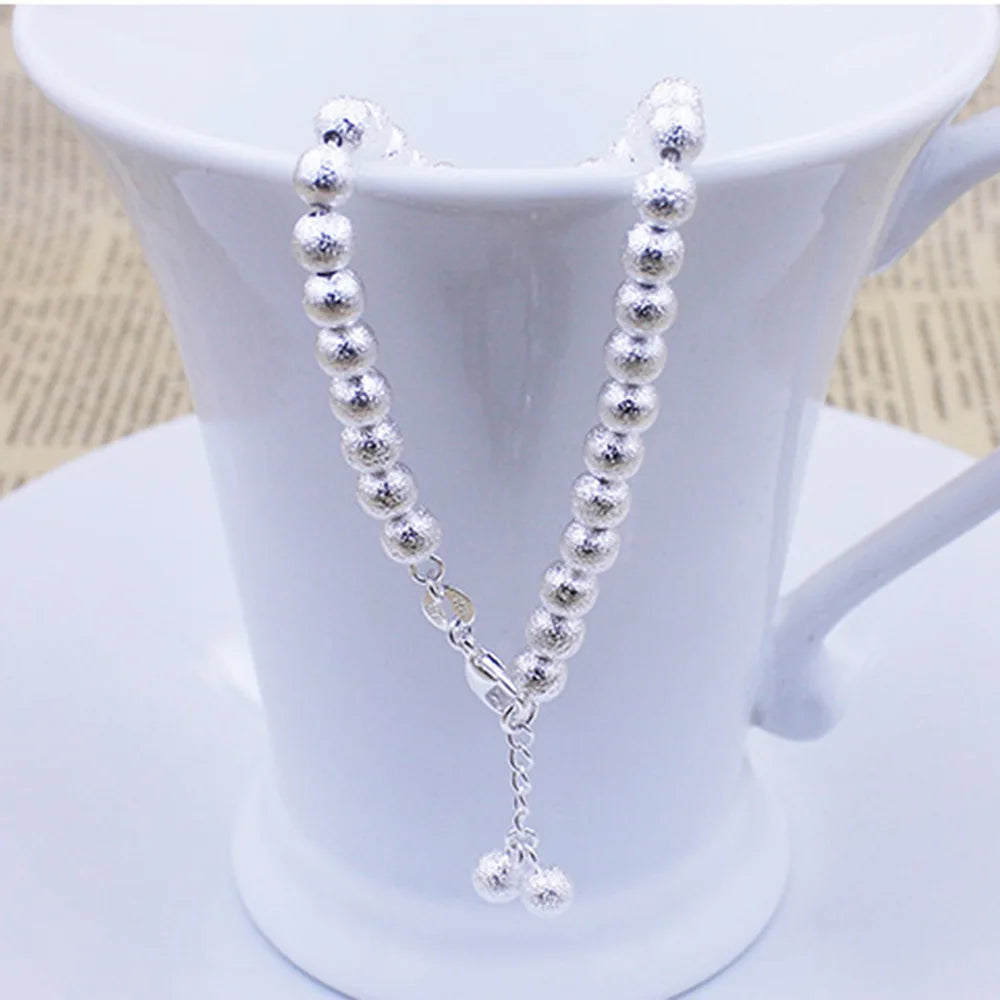 New High quality 925 Sterling Silver 5MM Women Men chain Male Twisted Rope Bracelets Fashion Silver Jewelry