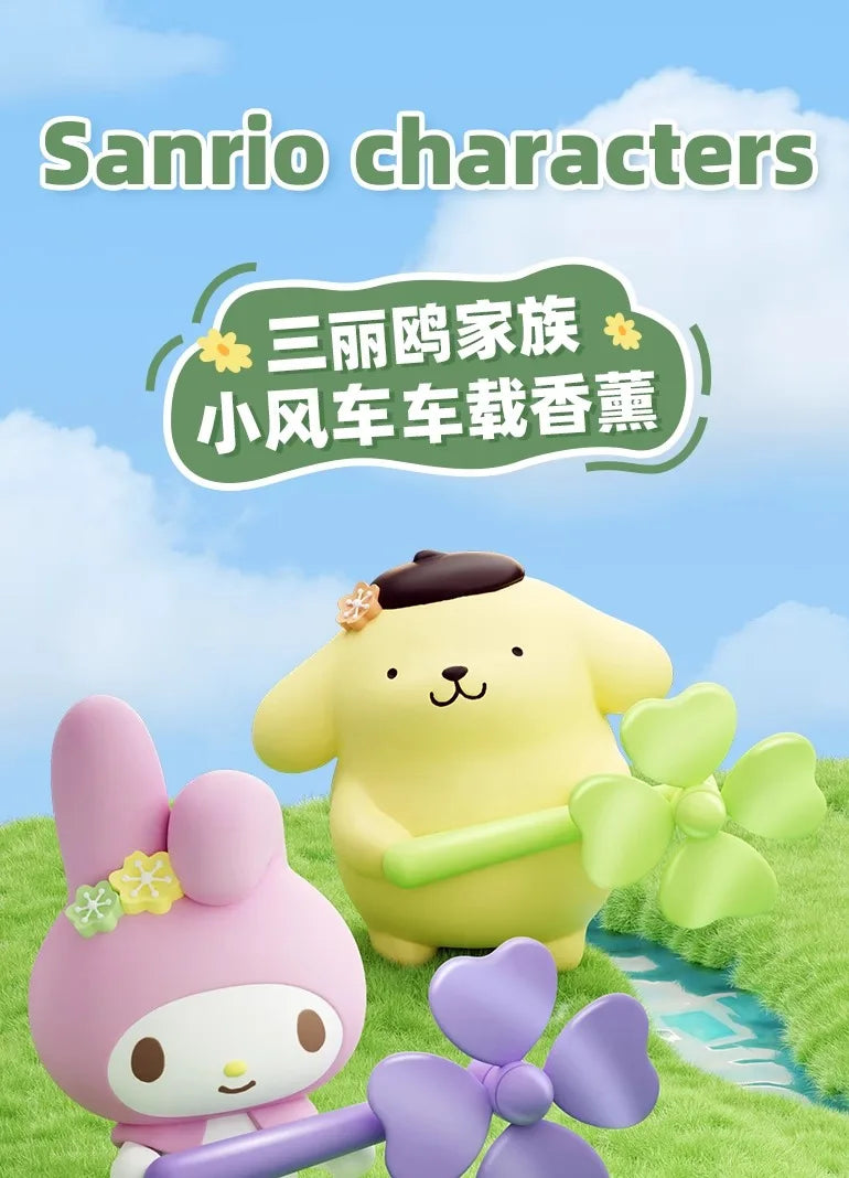 Anime Sanrio Kuromi Cinnamoroll Car Fragrance Mymelody Pompompurin Smell In Styling Vent Diffuse Propeller Clip Perfume Accessor